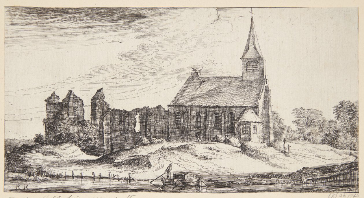 Kilátás a kastély templomára alkotó: Geertruyt Roghman