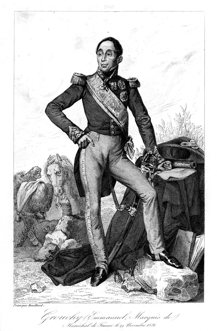 Emmanuel, de Grouchy márki 1766-1847, francia tábornok és marsall, 1839. alkotó: Geille