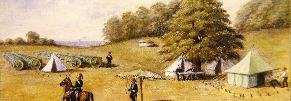 A tábor (akvarell papíron) alkotó: General E.W. Wray