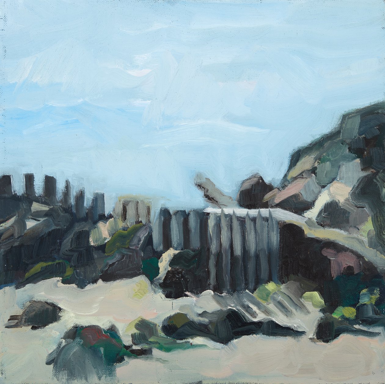Strand, 2019 (olaj, vászon) alkotó: Genevieve French