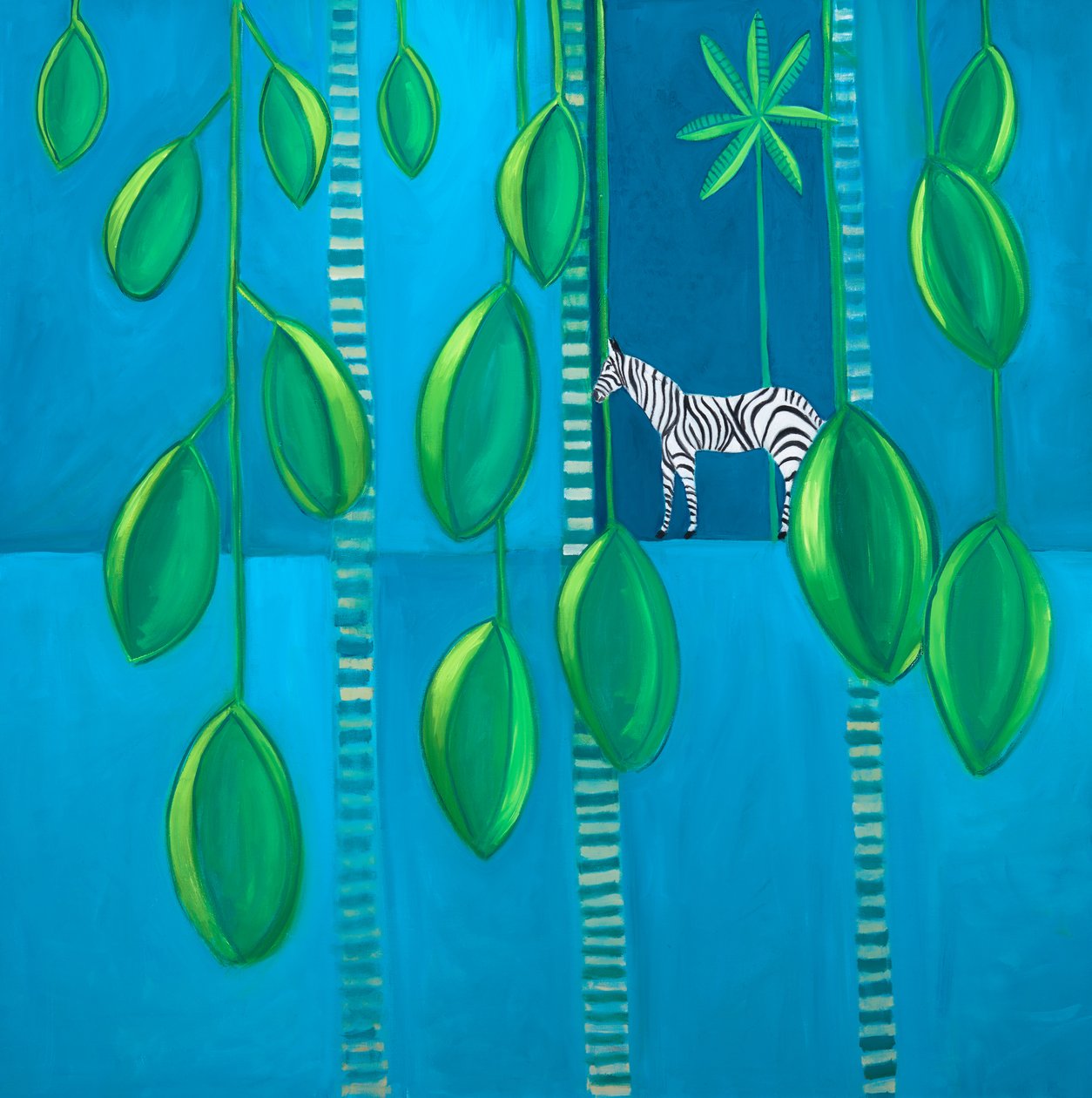 Where Zebras Live, 2017 (olaj, vászon) alkotó: Genevieve French