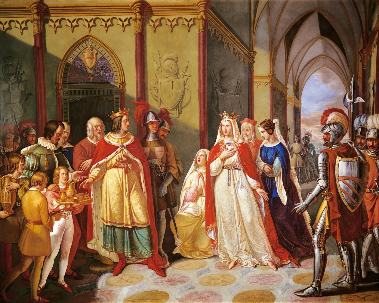 Tancred visszaküldte Hauteville-i Constance-t férjéhez, IV. Henrikhez, Gennaro Maldarelli (1795-1858), Olaszország alkotó: Gennaro Maldarelli