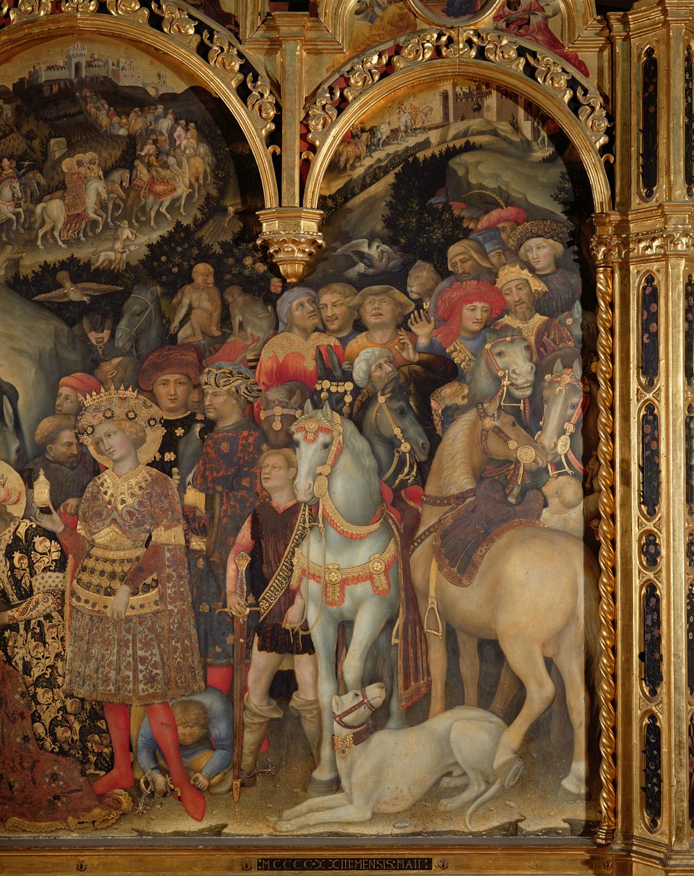 A bölcsek imádása részlet, 1423 (tempera, tábla) alkotó: Gentile da Fabriano