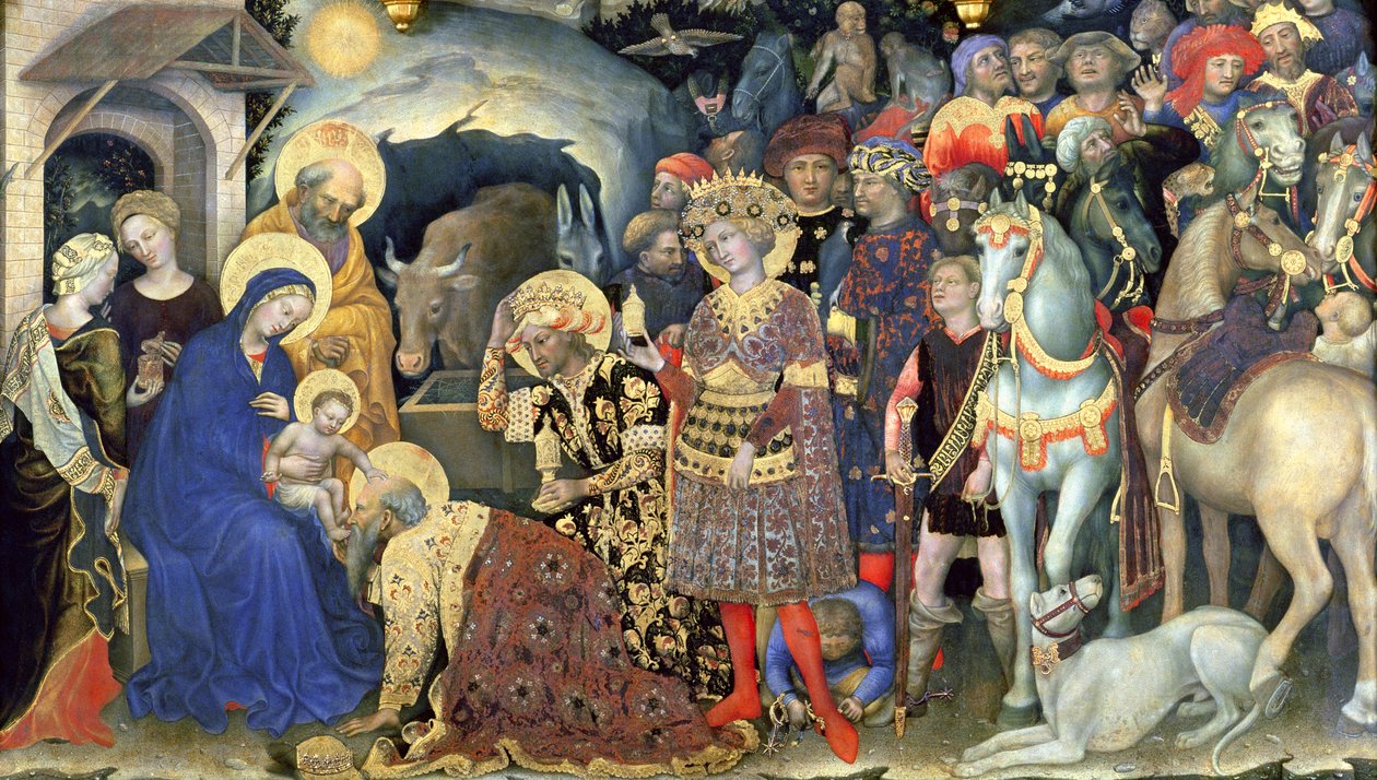 A Mágusok imádása részlet, 1423 (tempera a panelen) alkotó: Gentile da Fabriano