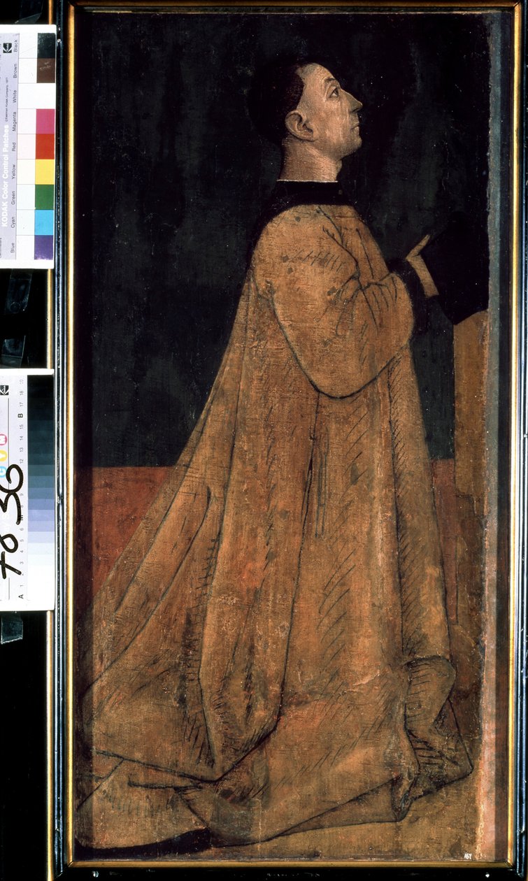 ""Egy patrícius portréja, egy gazdag család tagja a középkori Olaszországban"" (Patrician Portré) Gentile Bellini festménye (1429-1507 körül) Nyugati és Keleti Művészeti Múzeum, kyiv alkotó: Gentile Bellini