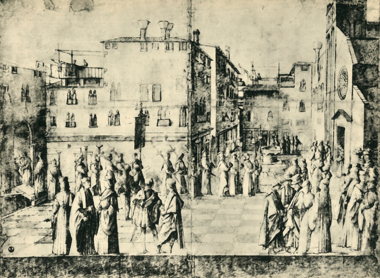 Felvonulás Velencében, 15. század közepe-vége, 1943. alkotó: Gentile Bellini