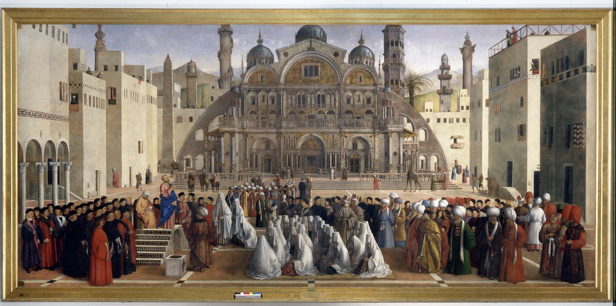 Szent Márk prédikációja az egyiptomi Alexandria terén, 1504-07 alkotó: Gentile Bellini