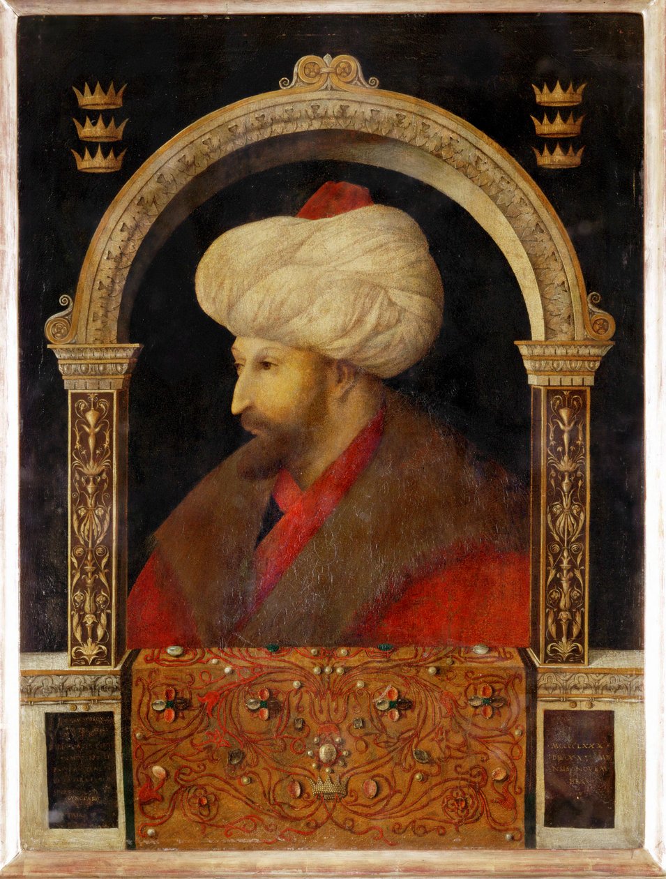 Mehmet II Fahti szultán, A hódító, Konstantinápoly meghódításának szultánja ... (olaj, vászon) alkotó: Gentile Bellini
