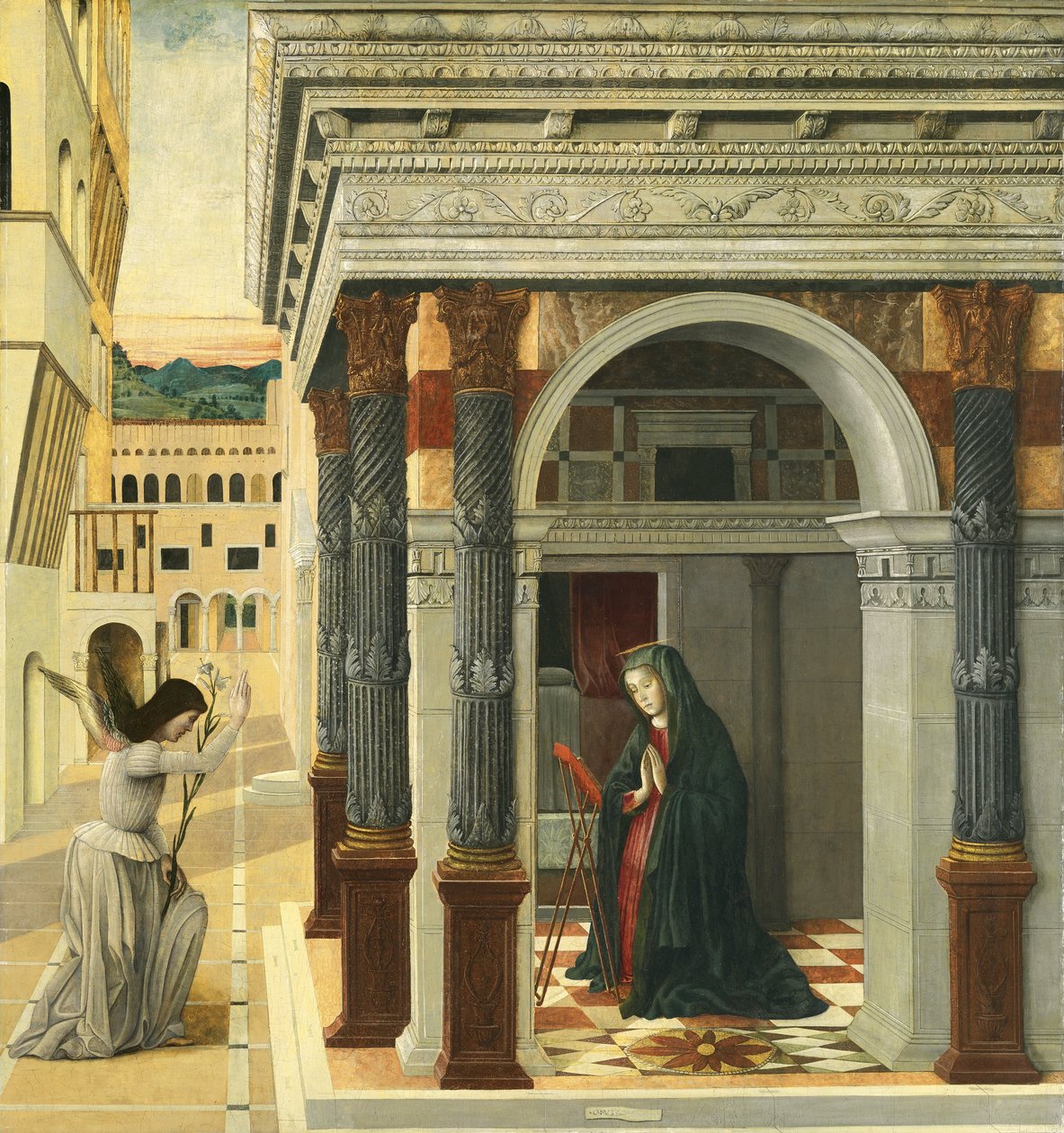 Az Annunciáció alkotó: Gentile Bellini