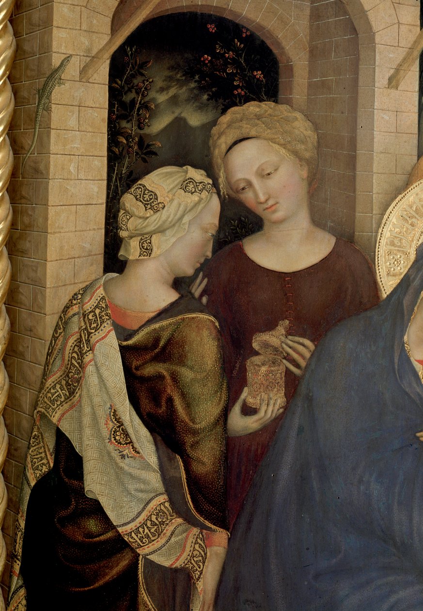 A mágusok imádása. Részlet (Festmény alkotó: Gentile da Fabriano