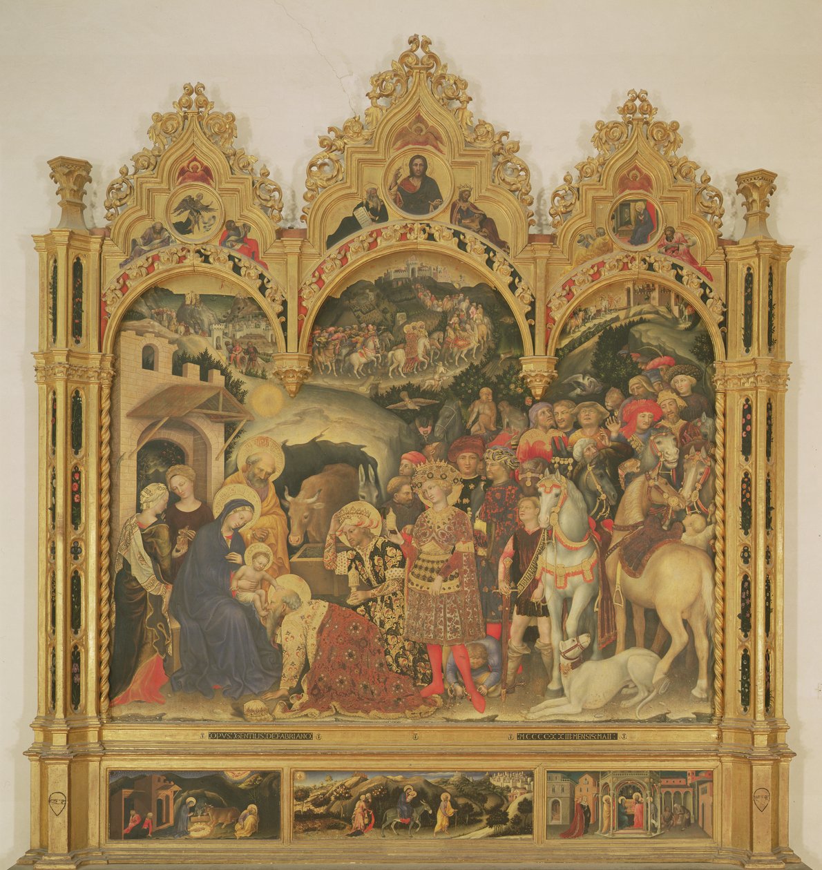 Mágusok oltárképének imádása, 1423 (tempera a táblán) alkotó: Gentile da Fabriano