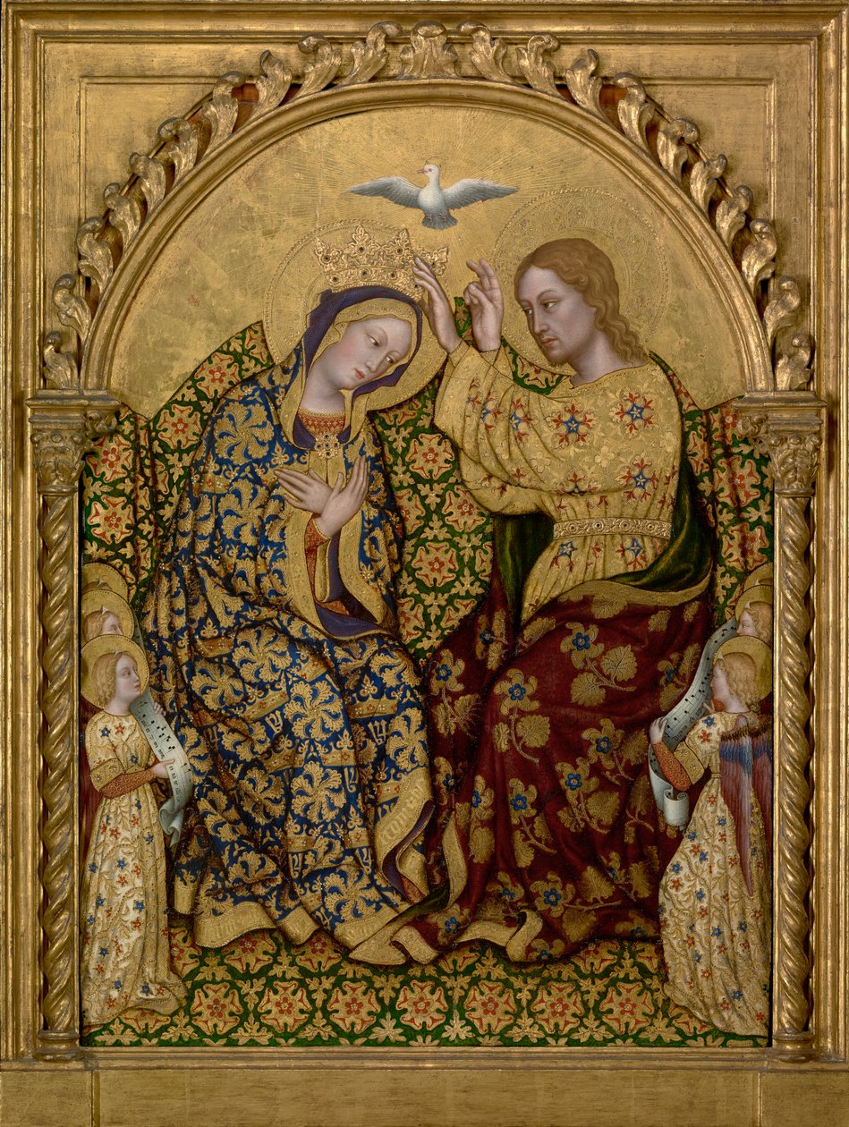 Szűz koronázása, 1420 körül (tempera és aranylevél a táblán) alkotó: Gentile da Fabriano