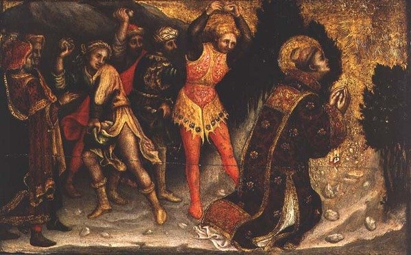 Szent István megkövezése (olaj, tábla) alkotó: Gentile da Fabriano