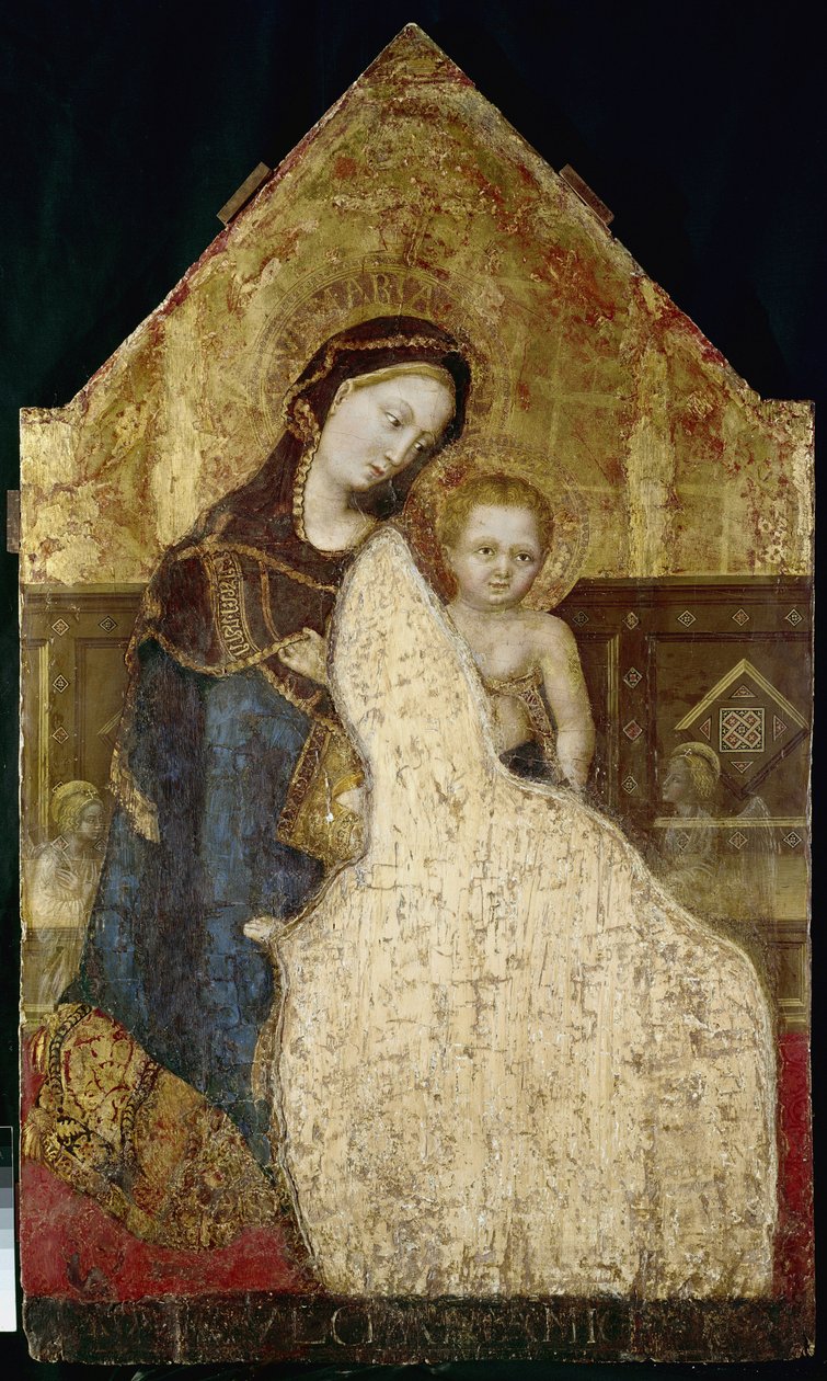 Szűz gyermekkel (tempera a panelen alkotó: Gentile da Fabriano
