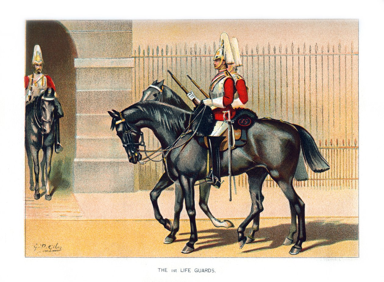 Az 1. életőrök, 1890. alkotó: Geoffrey Douglas Giles