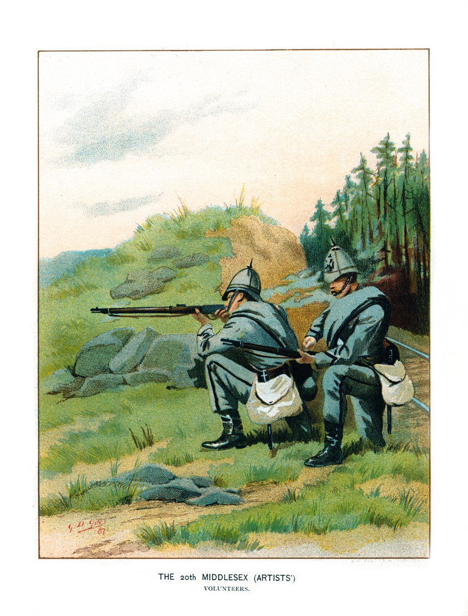 The 20th Middlesex Artists, 1890. alkotó: Geoffrey Douglas Giles