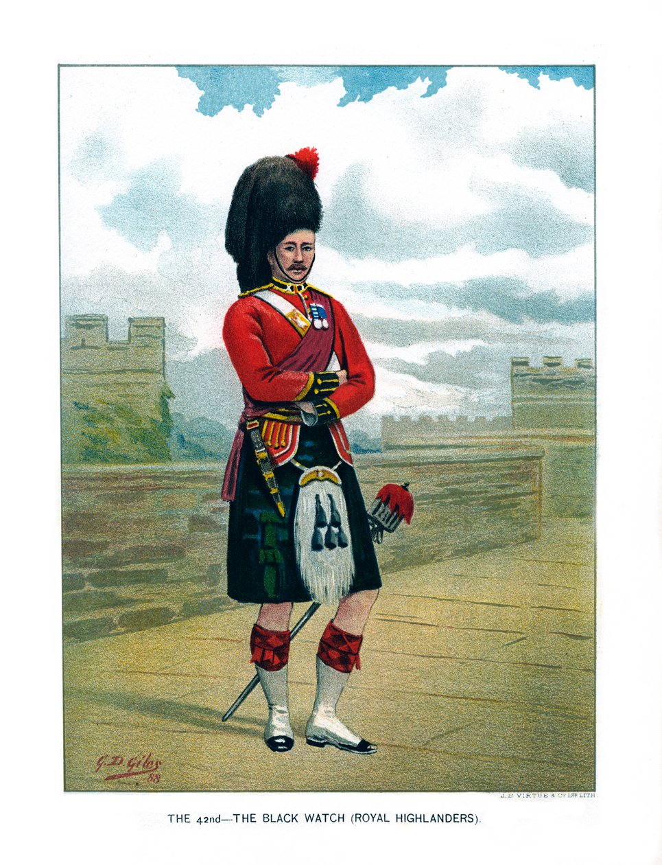 A 42., The Black Watch Royal Highlanders, 1890. alkotó: Geoffrey Douglas Giles