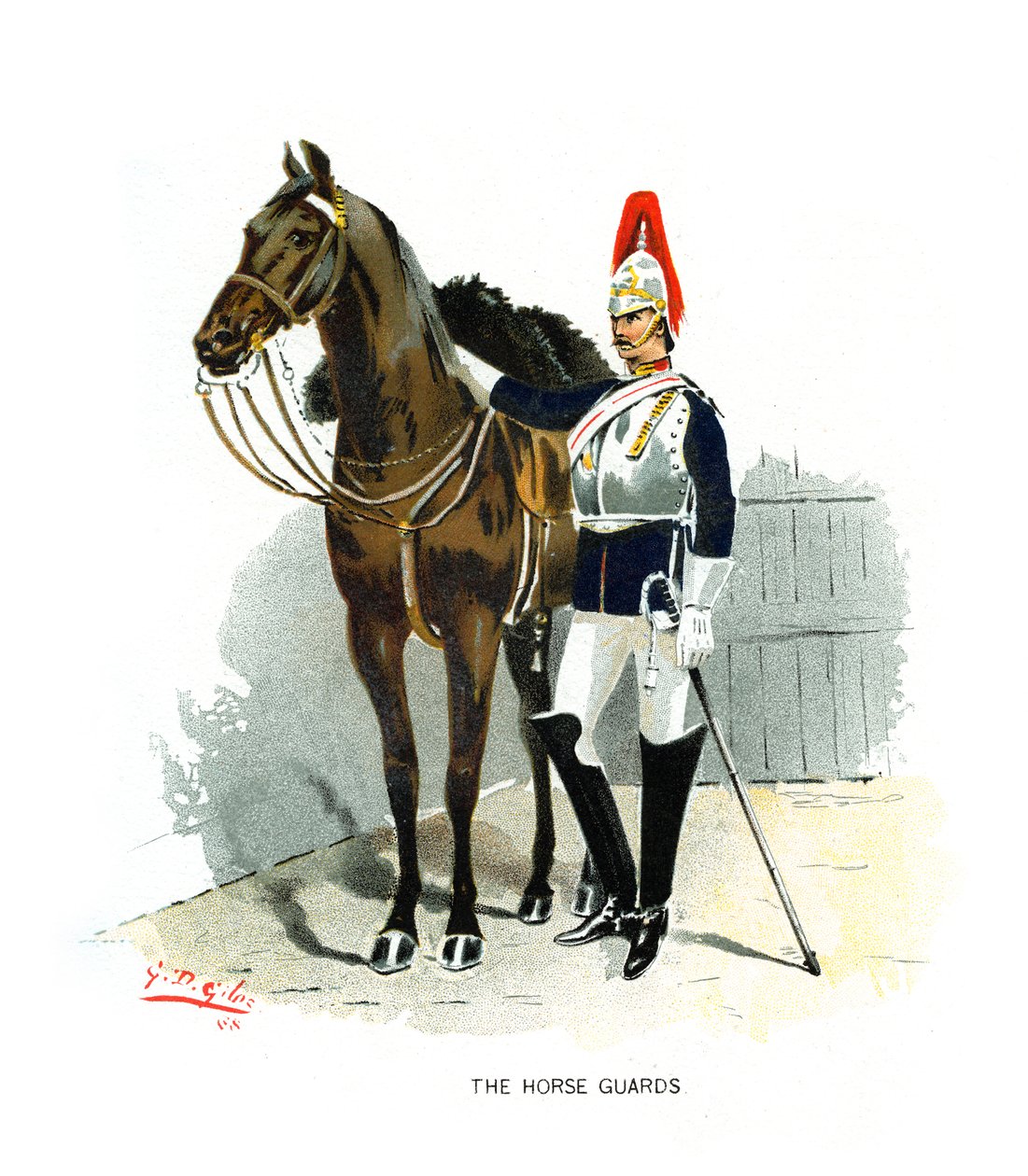 A lóőrök, 1890. alkotó: Geoffrey Douglas Giles