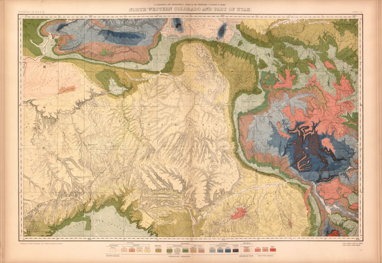 Colorado és a szomszédos terület egyes részei geológiai és földrajzi atlasza alkotó: Geological And Geographical Survey Of The Territories