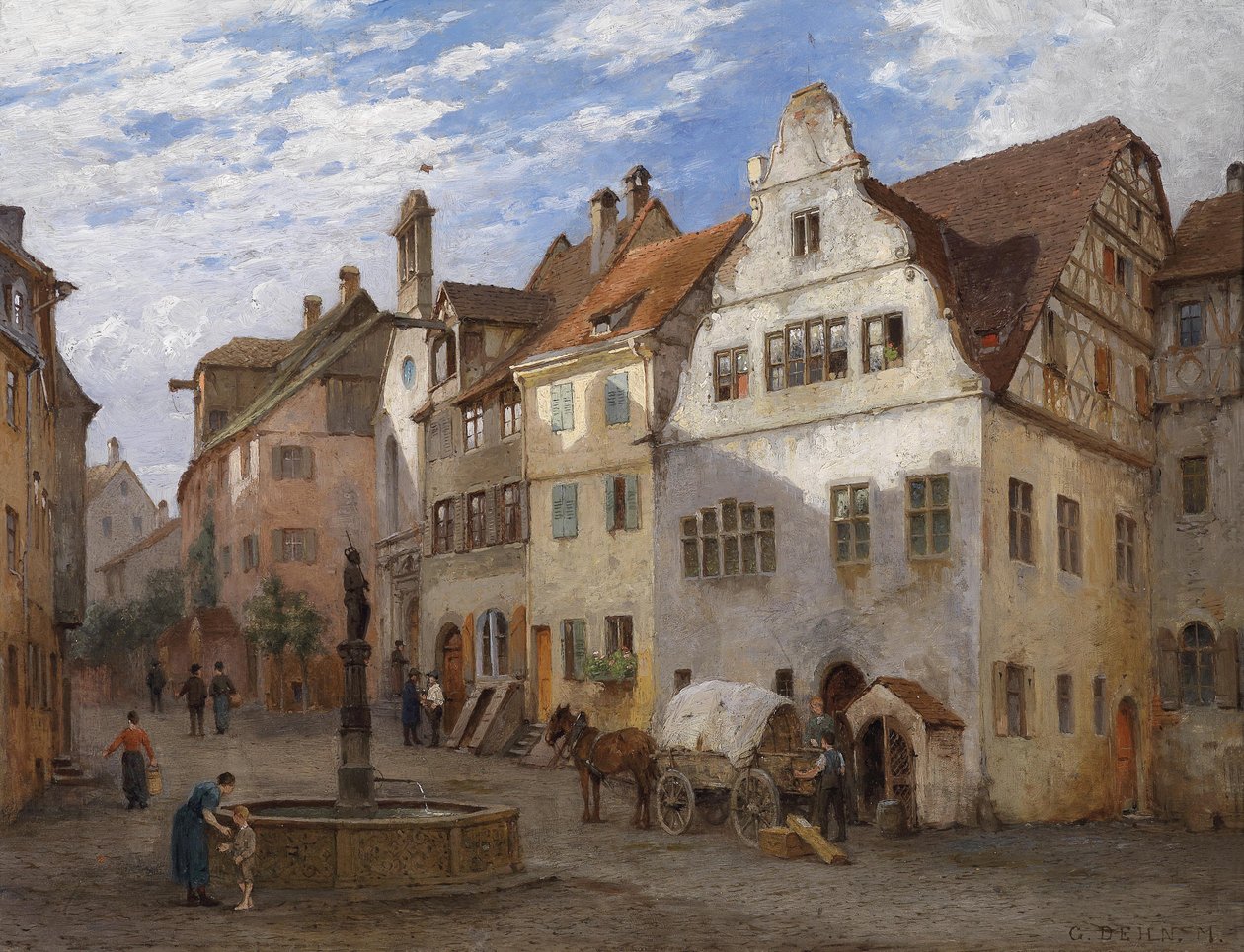 Régi városi sikátor alkotó: Georg Dehn