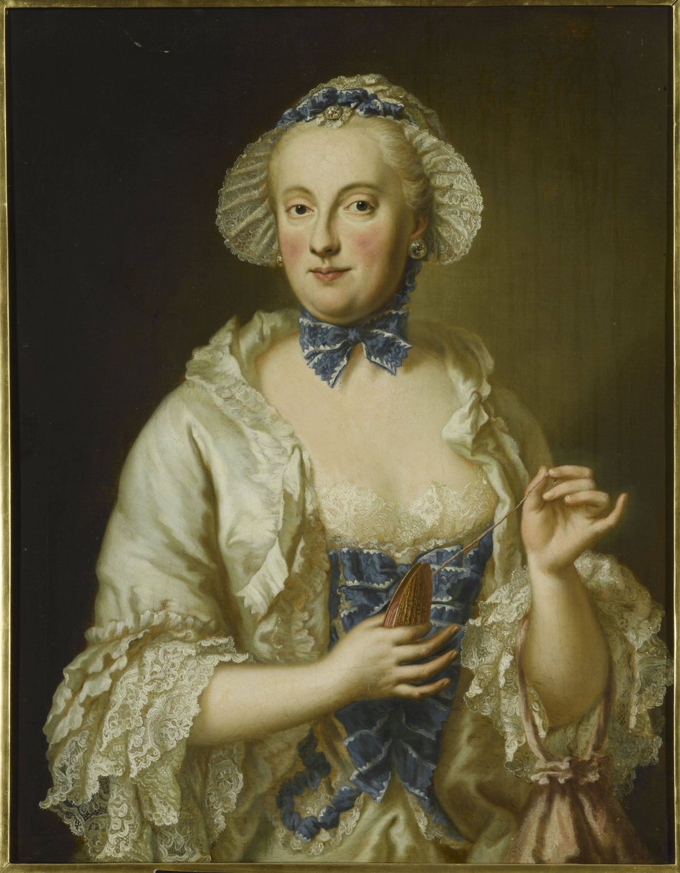 Charlotte Amalie, Hesse-Philippsthal hercegnő (1730-1801) vagy Maria Anna Sophia szász (1728-1797) portréja alkotó: Georg Desmarees