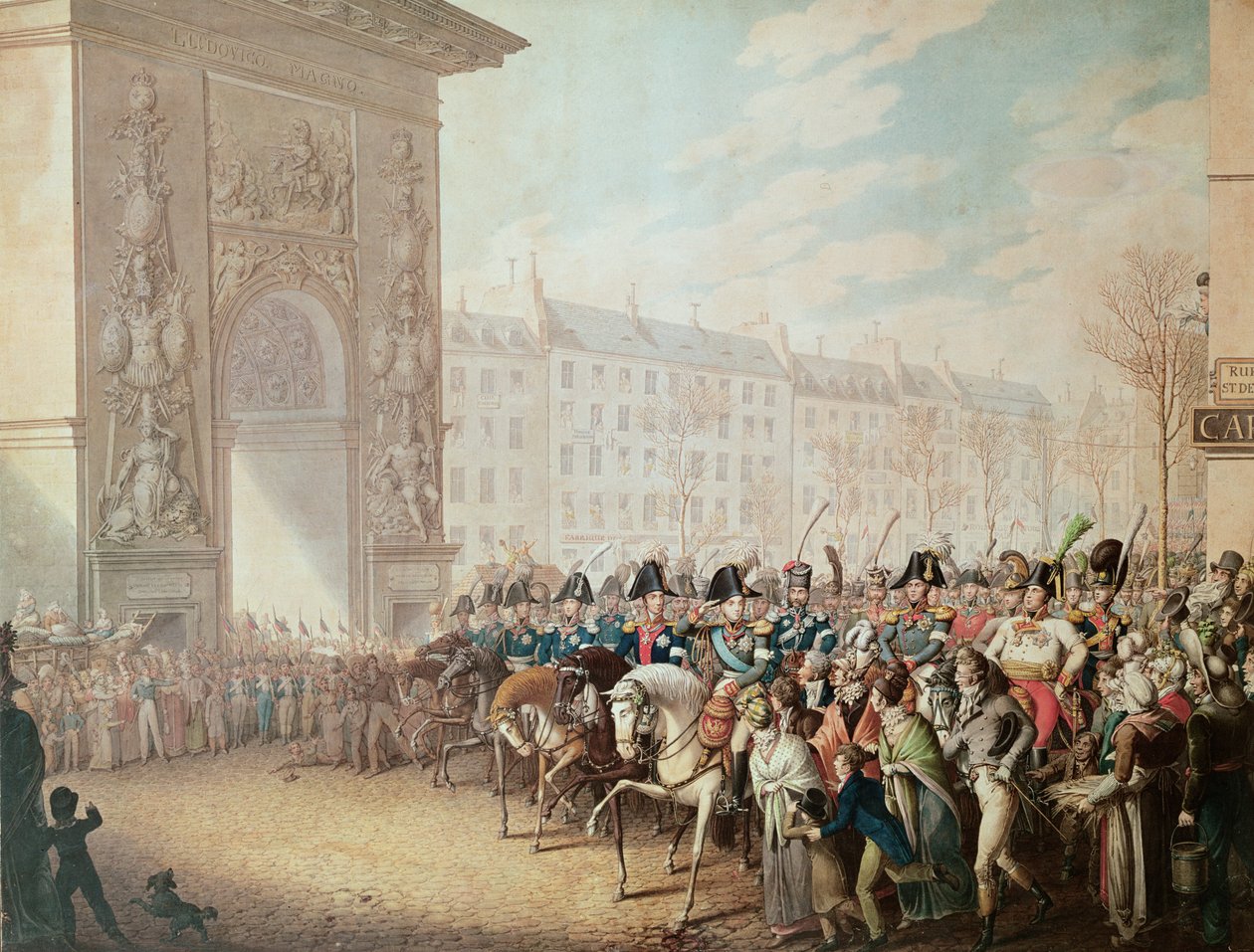 A császárok beléptetése Párizsba alkotó: Georg Emanuel Opitz