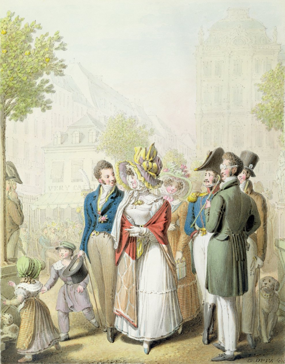 A Jardin des Tuileries, a "Tableau de Paris"-ból alkotó: Georg Emanuel Opitz