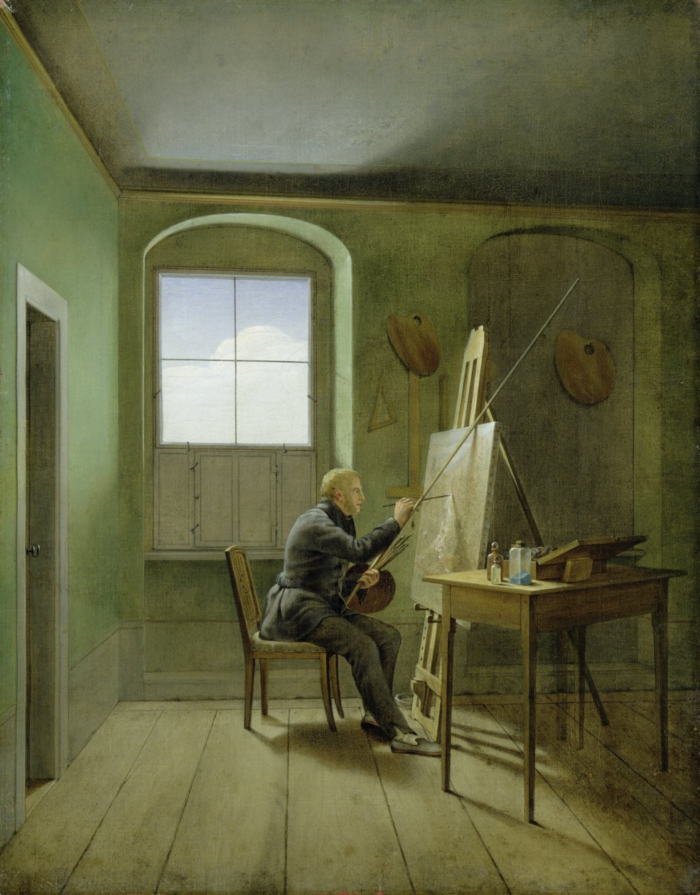 Caspar David Friedrich (1774-1840) műtermében, 1811 alkotó: Georg Friedrich Kersting