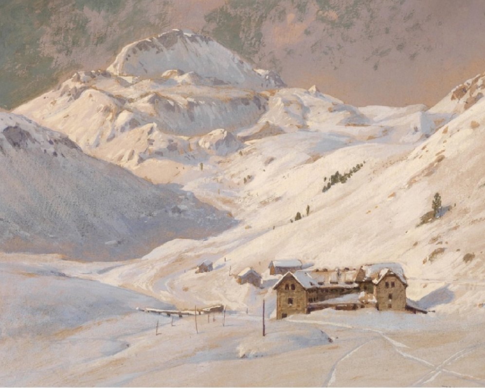 Seekar -ház és Seekarspitze -hegy alkotó: Georg Janny