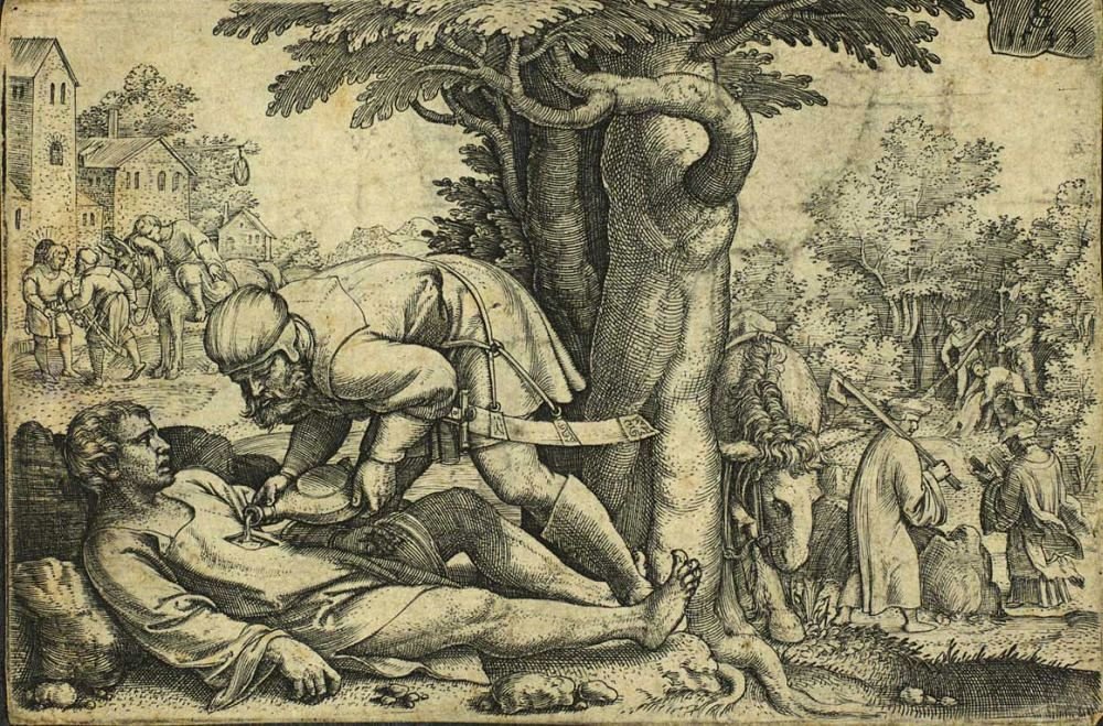 A jó szamaritánus alkotó: Georg Pencz