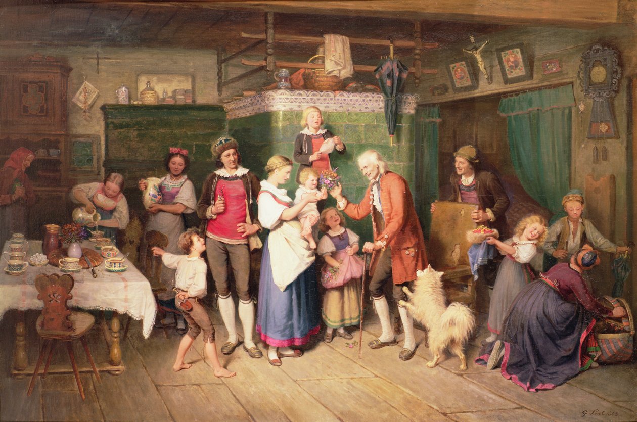 A baba születésnapi partija alkotó: Georg Eduard Otto Saal