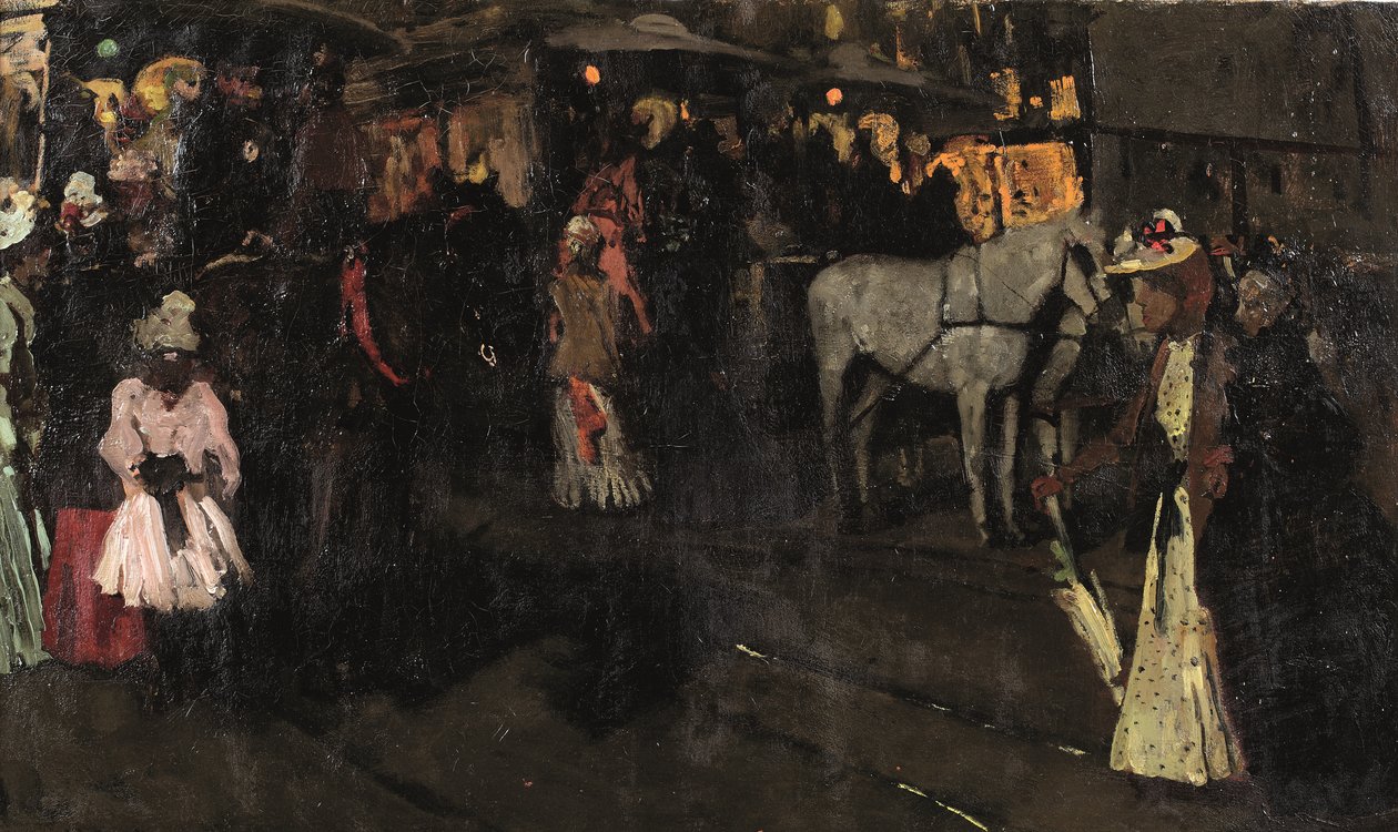 Vasárnap este a gáton, Amszterdam, 1895 körül (olaj, vászon) alkotó: Georg Hendrik Breitner