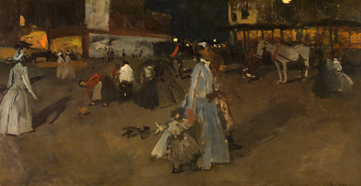 Egy este az amszterdami gáton (olaj, vászon) alkotó: Georg Hendrik Breitner