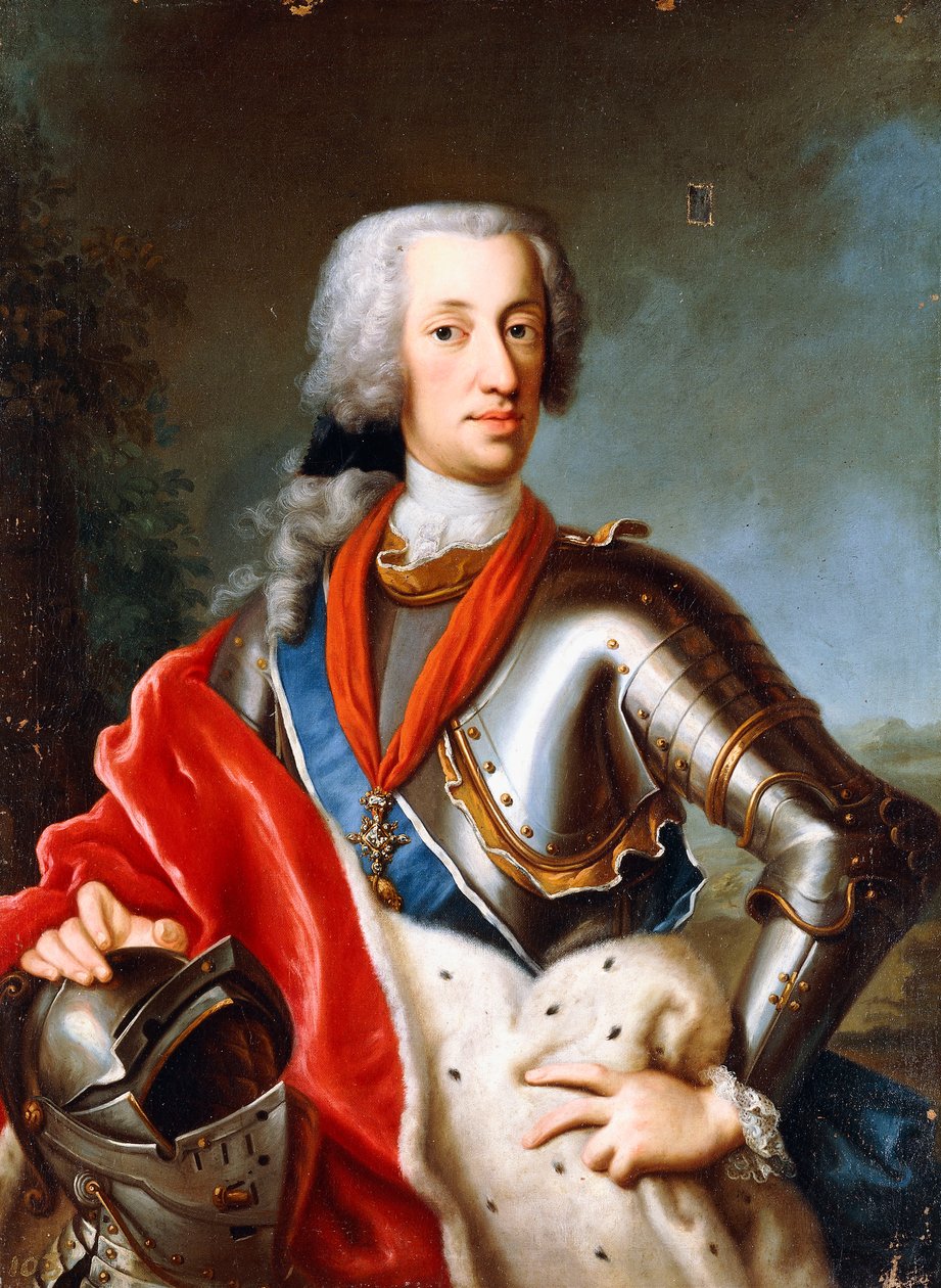 Karl Albrecht Wittelsbach portréja, álló, háromnegyed hosszú, ünnepi ruhát visel (olaj, vászon) alkotó: Georg (circle of) Desmarees