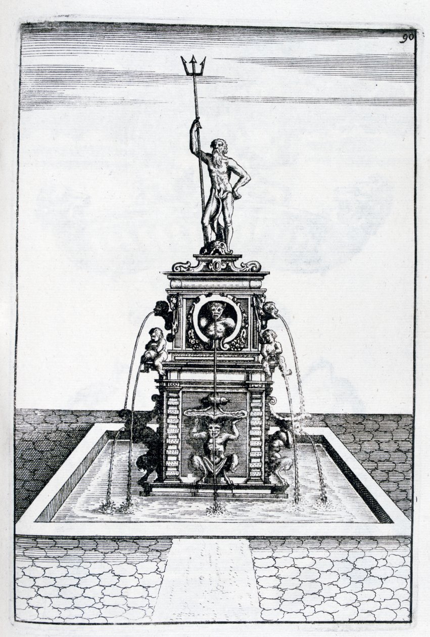 Szökőkútterv, 1664 alkotó: Georg Andreas Bockler