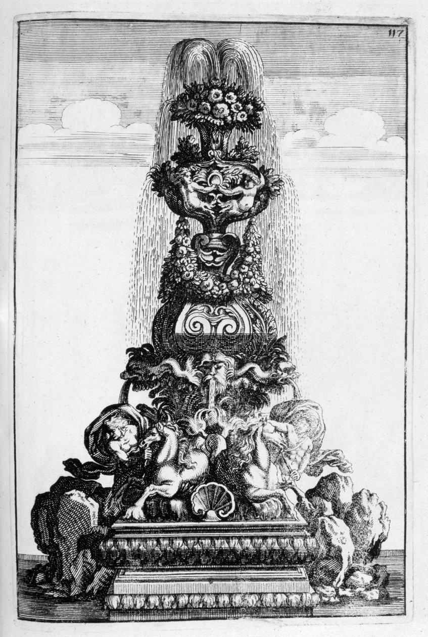 Szökőkútterv, 1664 alkotó: Georg Andreas Bockler