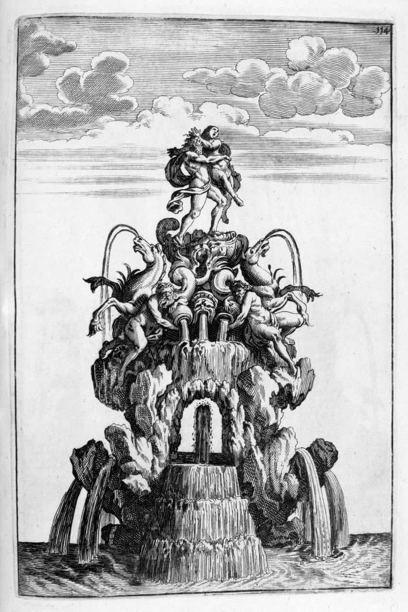 Szökőkútterv, 1664 alkotó: Georg Andreas Bockler