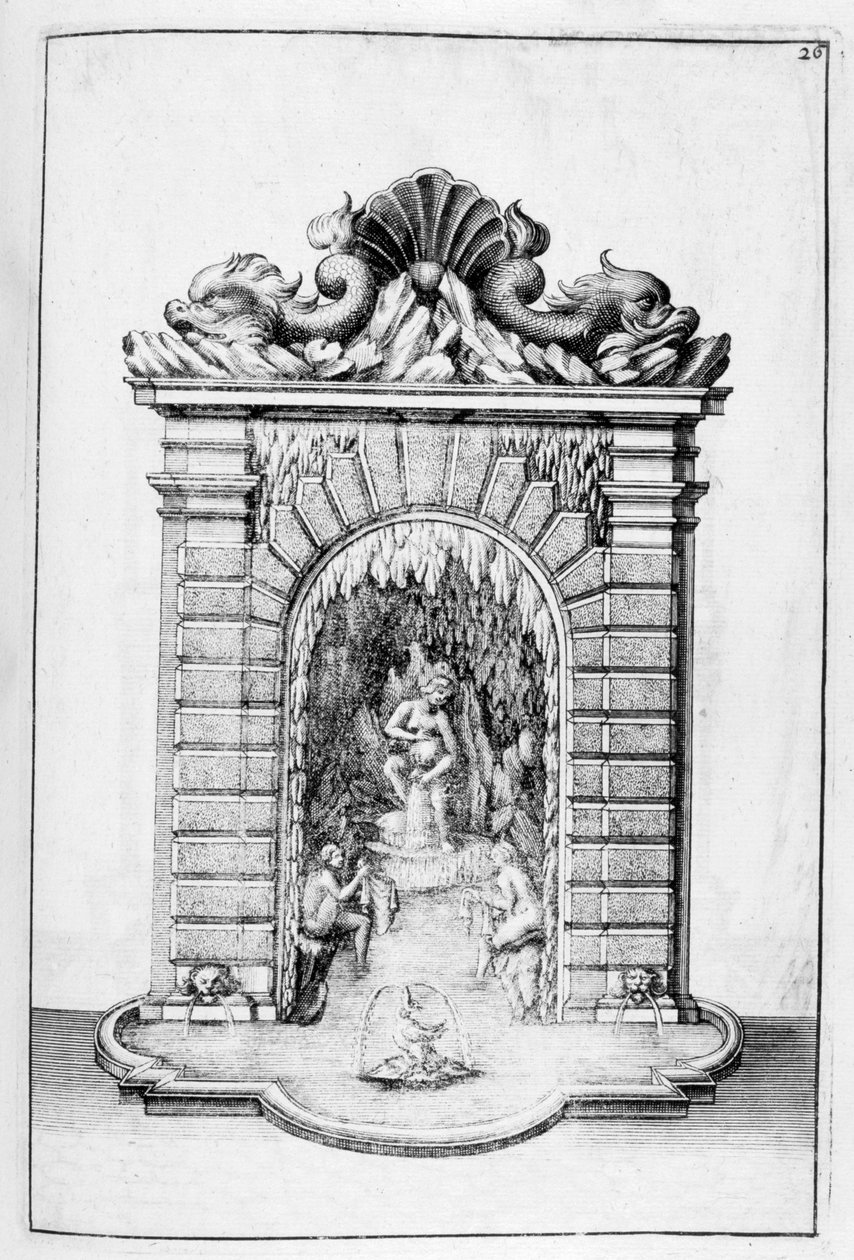 Szökőkútterv, 1664 alkotó: Georg Andreas Bockler