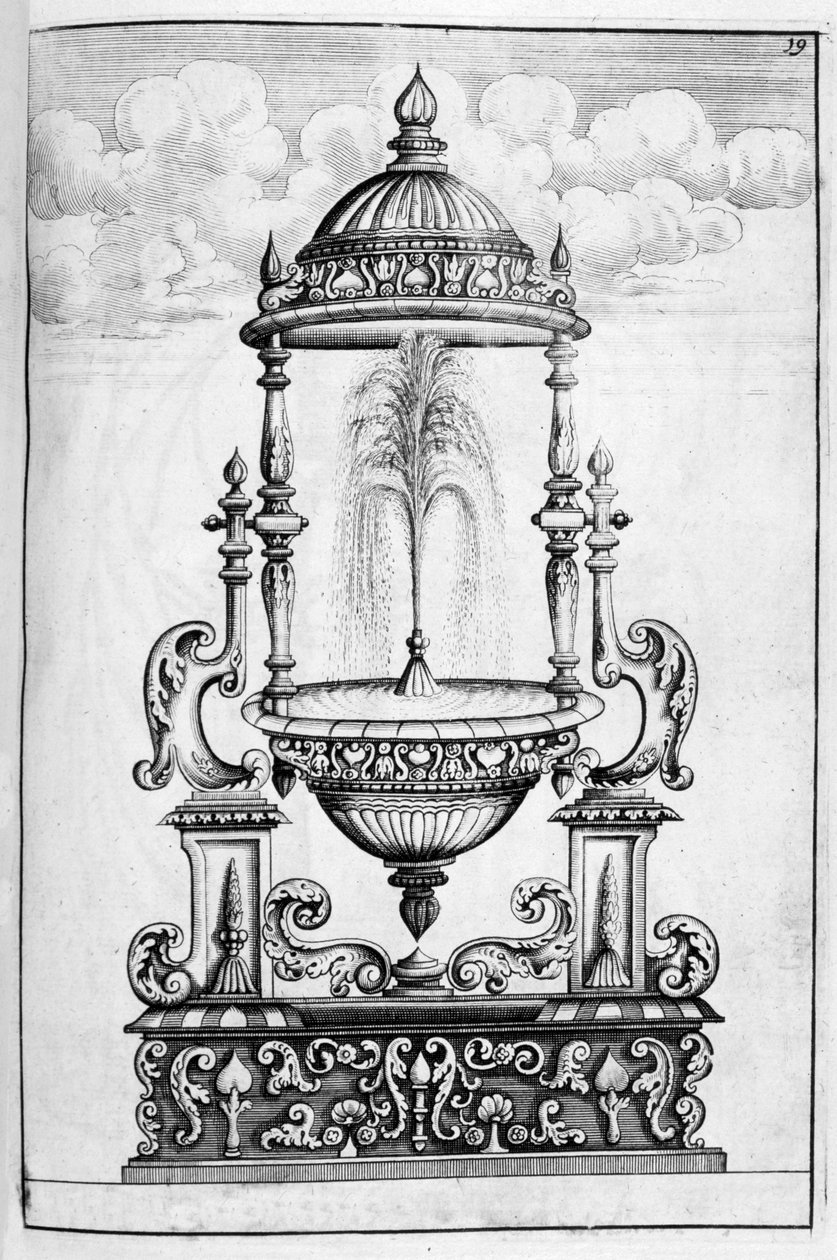 Szökőkútterv, 1664 alkotó: Georg Andreas Bockler