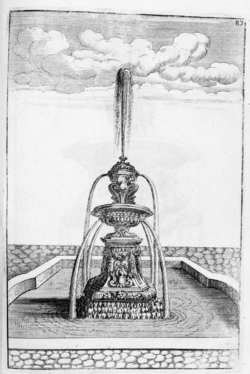 Szökőkútterv, 1664 alkotó: Georg Andreas Bockler