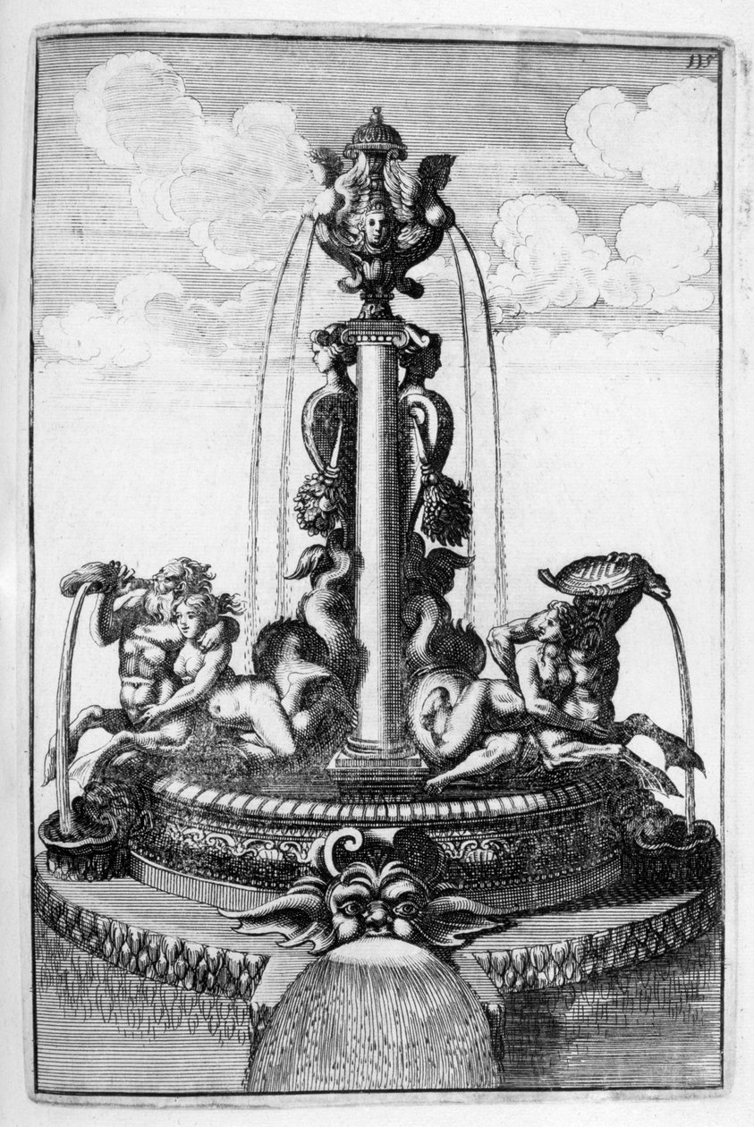 Szökőkútterv, 1664 alkotó: Georg Andreas Bockler