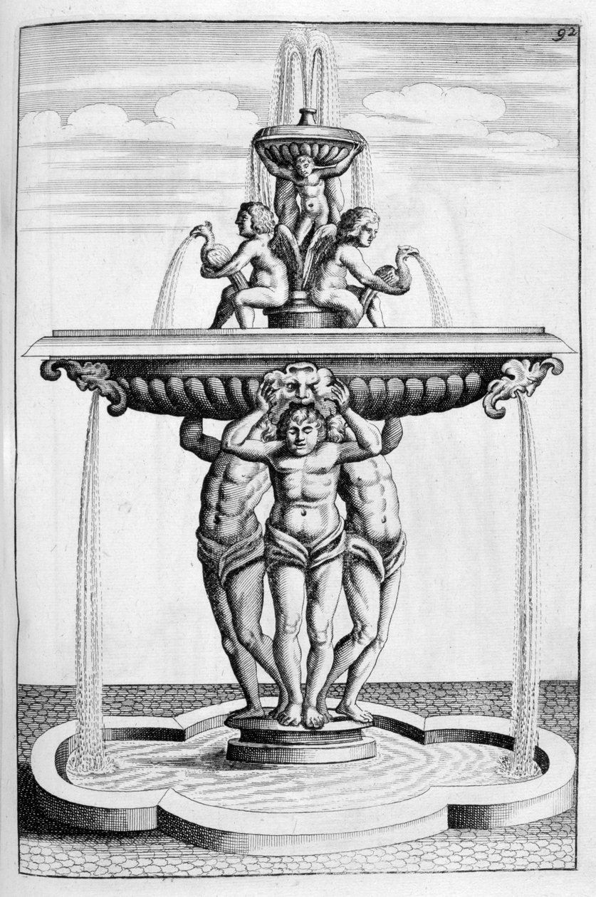 Szökőkútterv, 1664 alkotó: Georg Andreas Bockler
