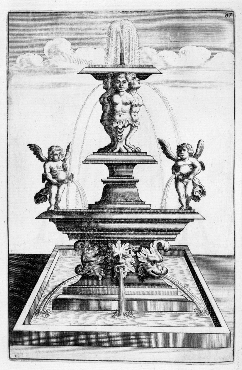 Szökőkútterv, 1664 alkotó: Georg Andreas Bockler