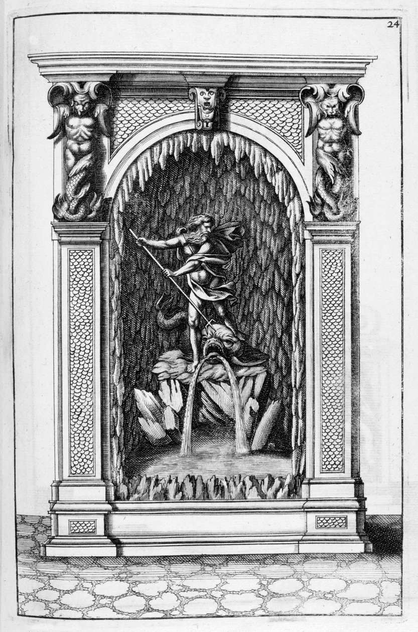 Szökőkút, barlangrajz, 1664. alkotó: Georg Andreas Bockler
