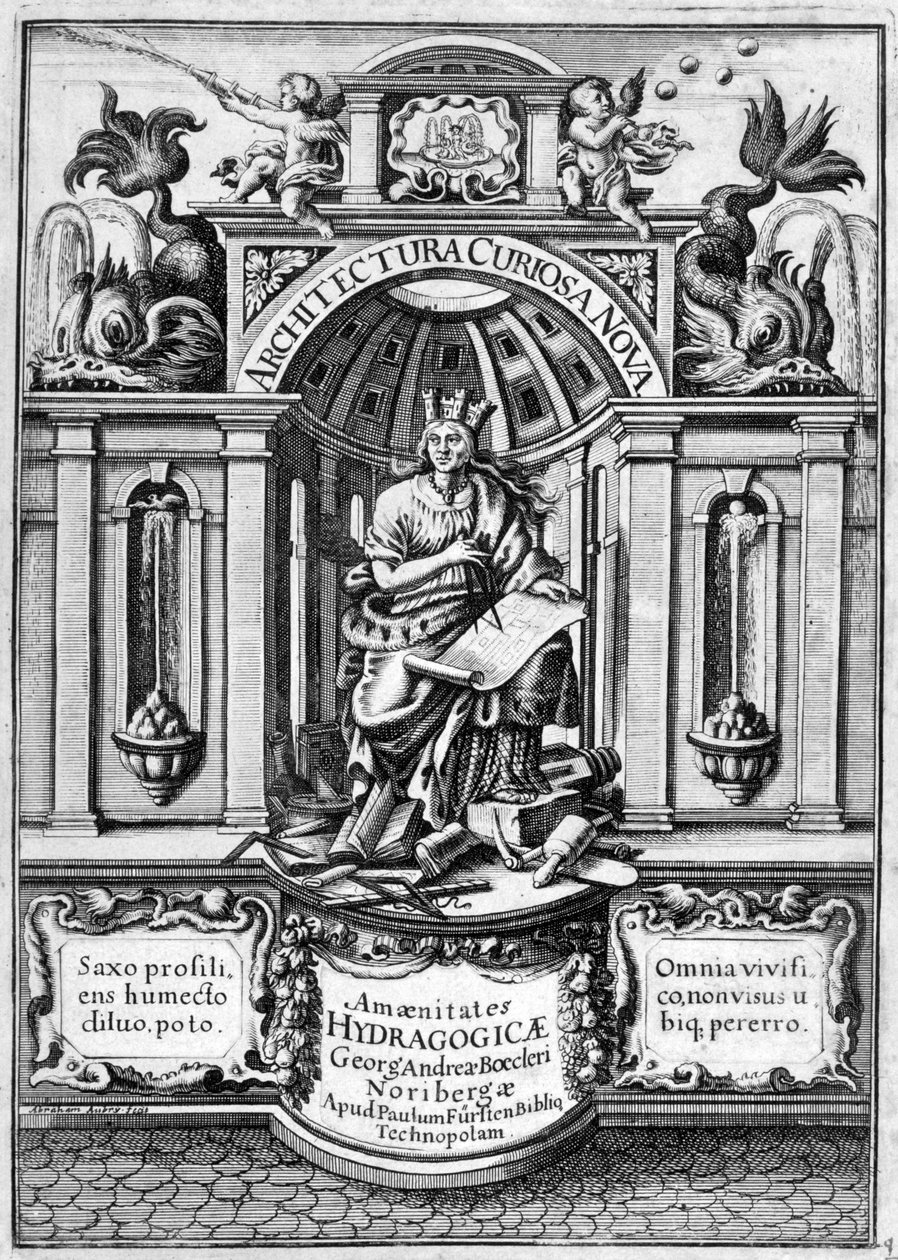 Az Architectura Curiosa Nova címlapja, 1664 alkotó: Georg Andreas Bockler