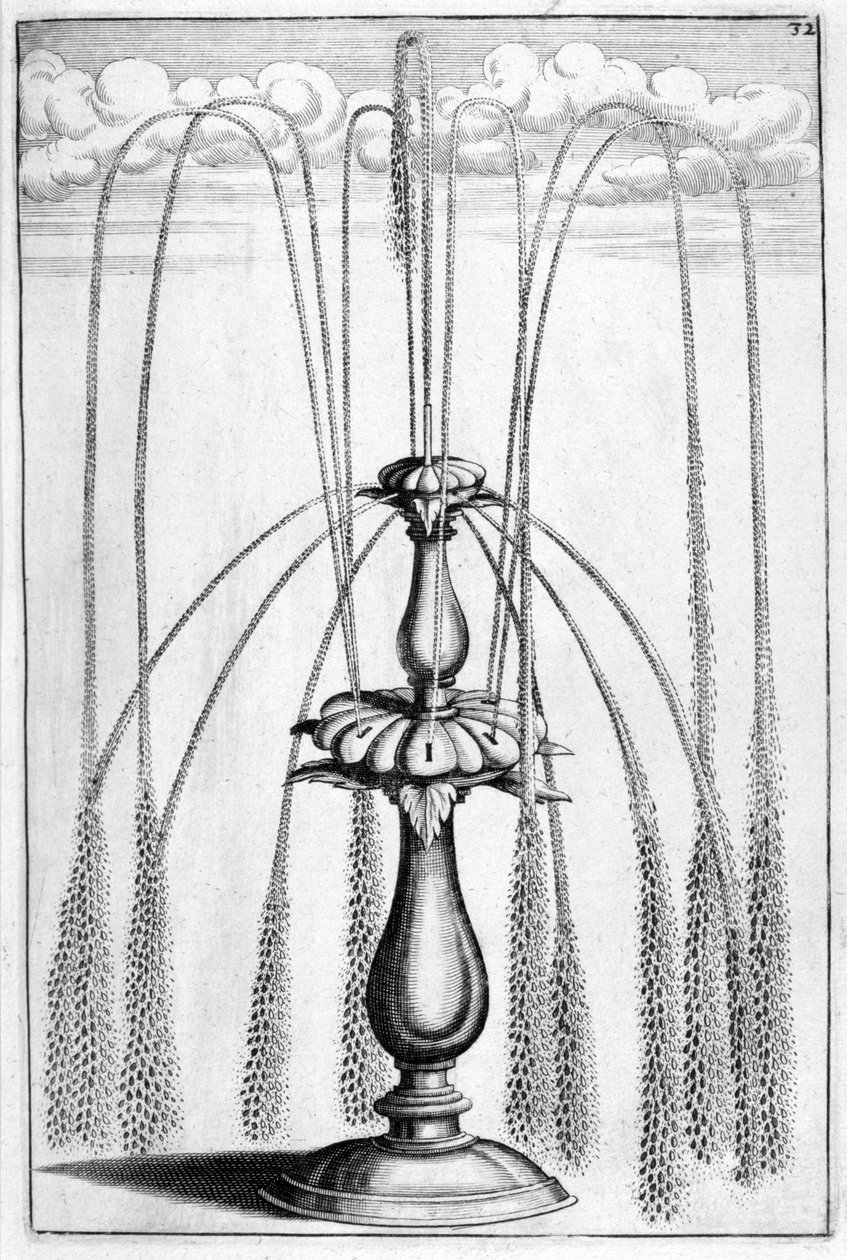 Díszítő szökőkút-terv, 1664 alkotó: Georg Andreas Bockler
