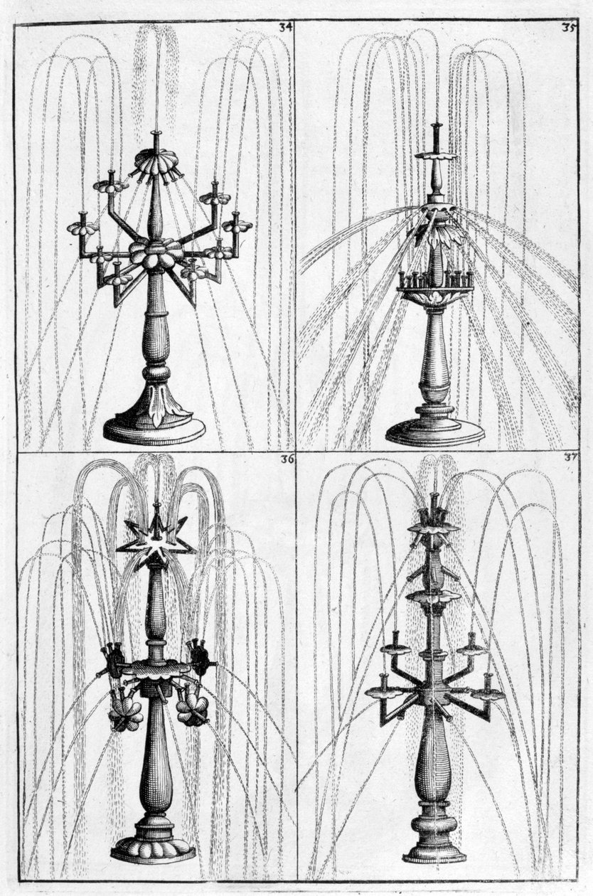 Díszítő szökőkút-terv, 1664 alkotó: Georg Andreas Bockler