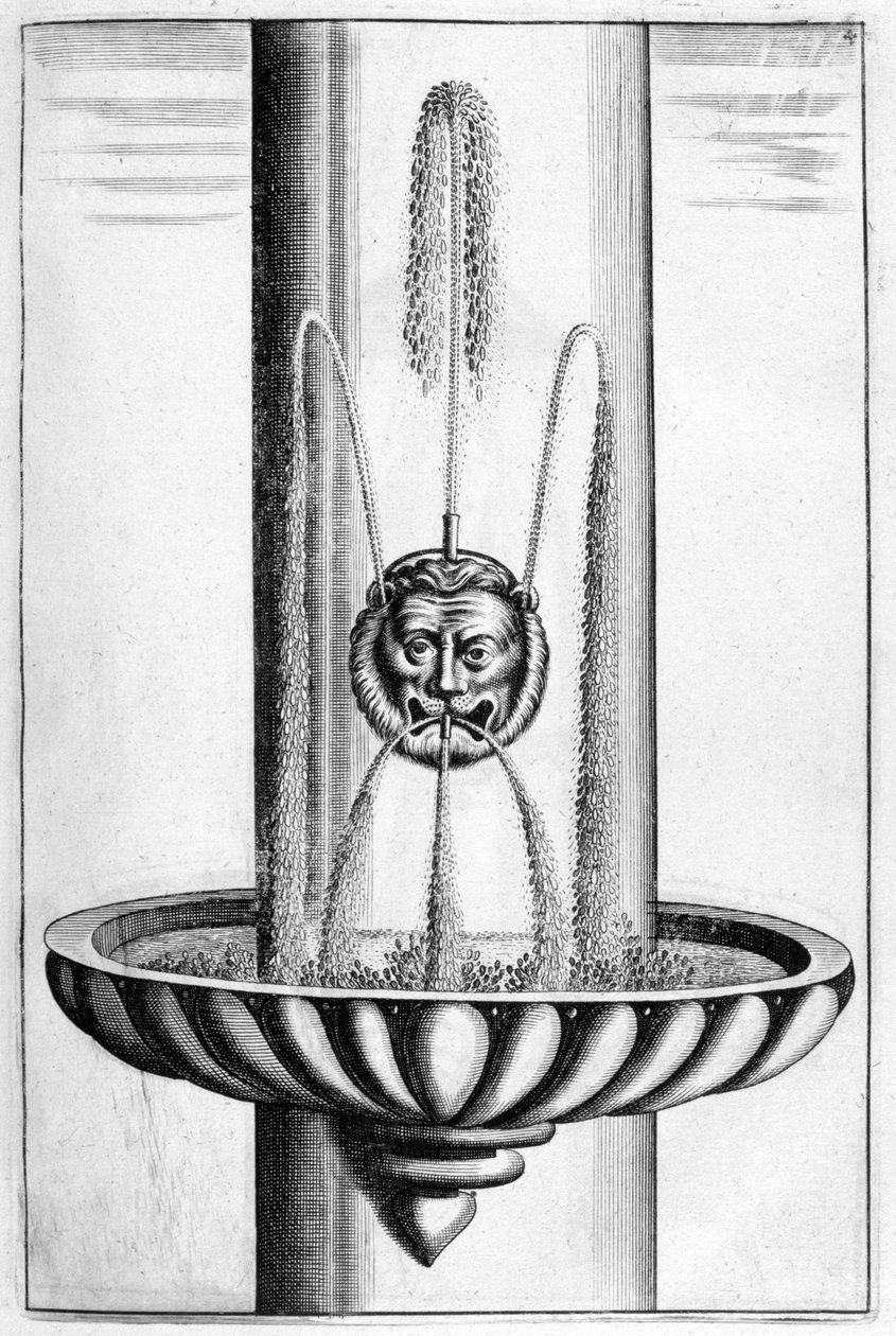 Díszítő szökőkút-terv, 1664 alkotó: Georg Andreas Bockler