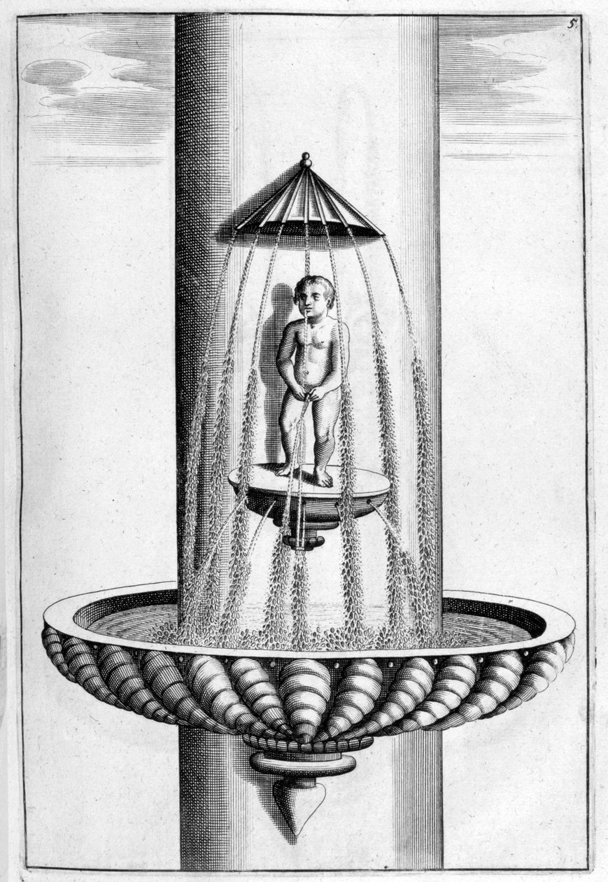 Díszítő szökőkút-terv, 1664 alkotó: Georg Andreas Bockler