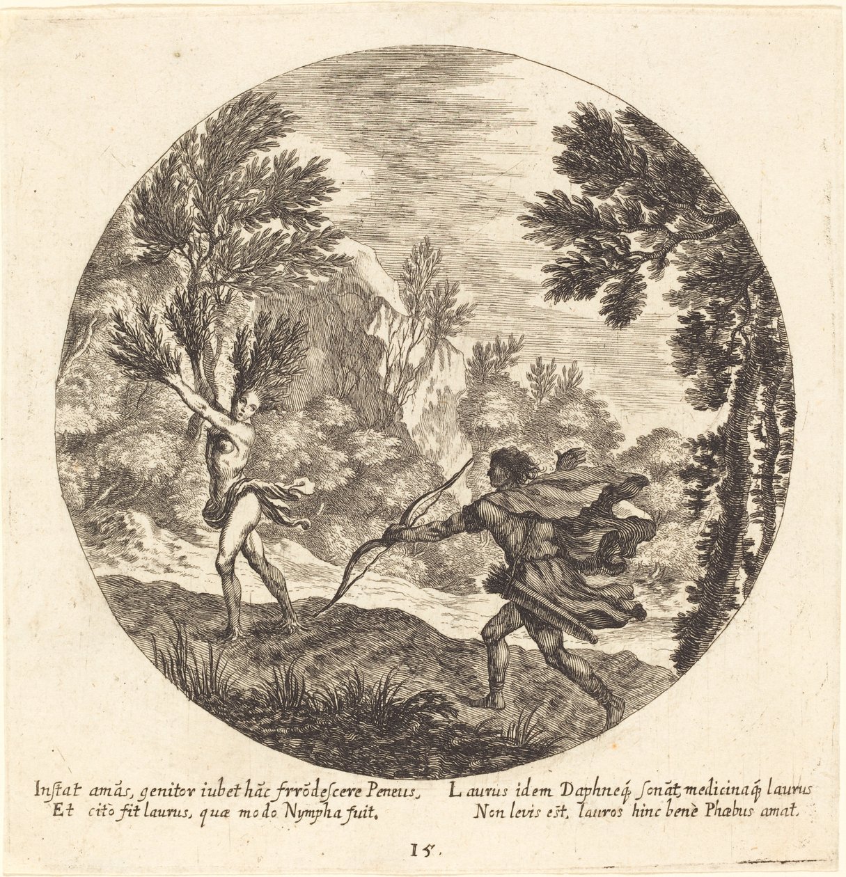 Daphne babérhoz fordul alkotó: Georg Andreas Wolfgang the Elder